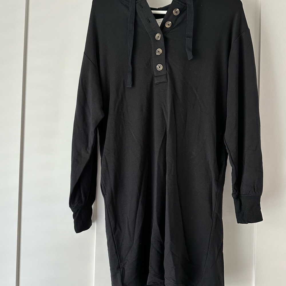 Lou & Grey sweatshirt Hoodie Dress! Black XS